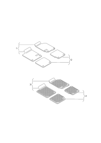 4H0061512AY2-1 set of floor mats (rubber) granite (gray)