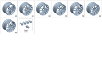 0009909819-Bolt, wheel set