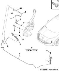 6438Y7-Nozzle assy-h/lamp washer