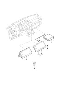 5HG035866-Control unit, for information electronics unit and radio, bluetooth, SD/CD drive and navigation syst