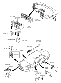 935700R200-SWITCH ASSY-POWER WINDOW,MAIN