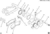 25846387-CALIPER,FRT BRK(INCLS 4-8)(ACDelco #172-2404)