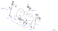 898441LZ0A-S/belt anchor 3rd seat, rh