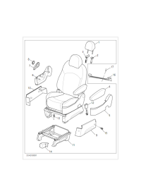C00081932F014-Striker assy, front seat