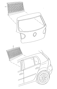 7N0064365-Sunvisor for side window and back window glass complete with installation instructions and mater