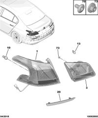 YL01027180-Taillight, r. rr. fender