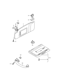 4H0857563EP5-Cover sunvisor support crystal silver