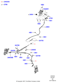 7L1Z2A635C-Cable assy-parking brake