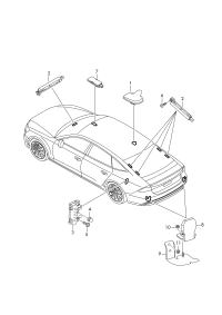 4N0035503BF-Antenna assy-roof