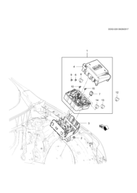 84137482-Block, engine wiring joint (UEC standard cadillac) (including 4,6-10,15)