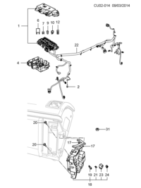 25906446-Block, accessory harness (incl. 6,7, 9,10)