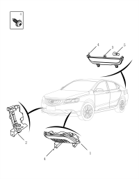 7054003000-Lamp assy-daytime drive rh