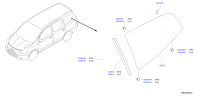 83812CJ06A-MOULDING-SIDE WINDOW,RH