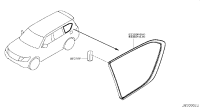833001LB1A-GLASS ASSY-SIDE WINDOW,RH