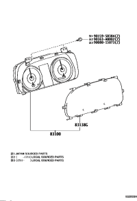 8385208570-GLASS, COMBINATION METER