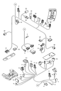 4F0973755A-Socket-flat contact attachment for visor bearing