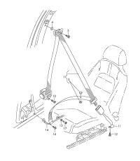 1K8857705-3-point s/belt w h o * * * * * *