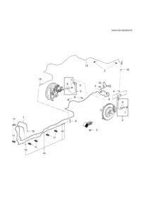 22771085-Tube (incl. 9,10), rr. brake center