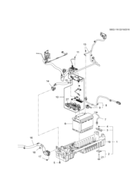 13376128-Tray, battery (incl 2-4,19)