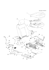 13501081-Frame, front seat cush (part of 1; Incl. 42)