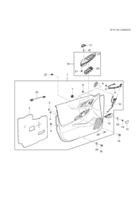 13595119-Lamp, floor console cup holder (w/work