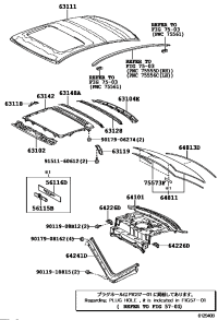 6310433901-Reinforcement sub-assy, roof panel, rear