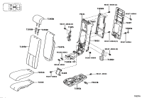 710950E021E1-Cover sub-assy, center seat back