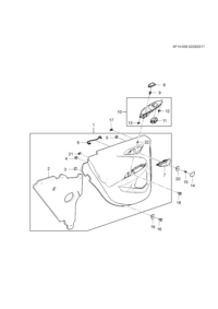 84072345-Garnish, r. rr. side door (1st design see 23361792, 2nd design see 23393668, 3rd design see 23504136