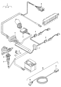 8D1971271C-Harness, wiper motor