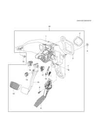 13281351-Bolt, brake pedal position sensor (M6X12)