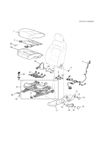 13508322-Cap, front seat adjuster escut (08.822)