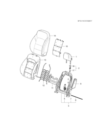 23484632-Headrest comp., fr. seat