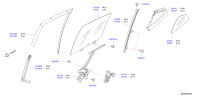 823845RF0A-Guide assy-rr dr sash lwr, fr rh