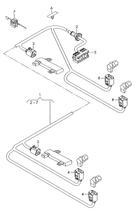 4E0971104P-Harness, bumper