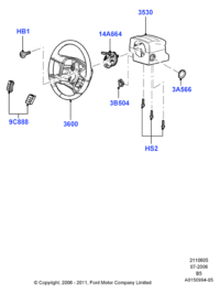 8L1Z14A664A-Contact assy-air bag