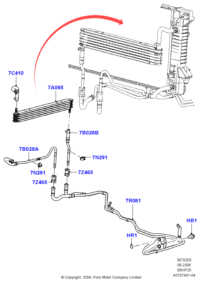 8L7Z7R081A-TRANSMISSION OIL COOLER TUBE ASSEMBLY