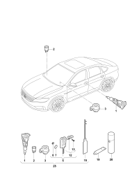 5GD800375L-1 set of cylinder, for handle & ignition switch