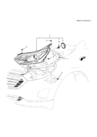 84258431-Headlamp (in) (incl 5, 6)