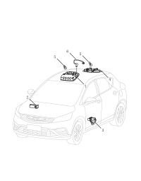 7063003900-Lamp assy, map (sunroof), rh/lh