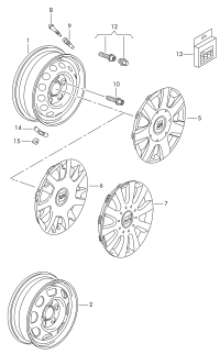 1K0601027AH-Wheel rim (for spare wheel only)