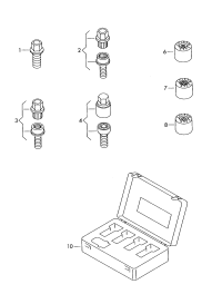 1P0698137-Wheel bolt 1st set, immobilizer