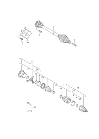 4G0407271F-Swing shaft with cv joint
