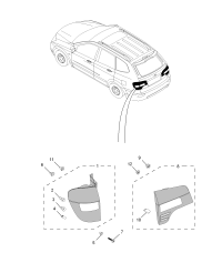 K83601CD000-Lamp assy-tail (quarter)