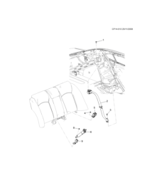 11570148-Bolt (7/16 bolt), rear seat belt retractor (1st design see 11609886)