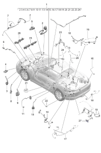 99161292301-Wire harness segment air bag impact sensor adjust with a tool