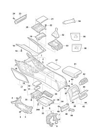 L4GD8632734PK-Cover, center console ghost (black)