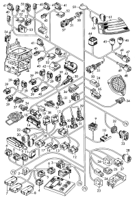 4F0973805C-Hood, flat plug connector wire, dash: