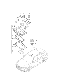 80A947135BGBC5-Interior lamp & map lamp titanium gray