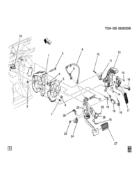 25832864-Pedal, accelerated (including 13) (including position sensor) (use 13584094 to connect to w/lead) (A