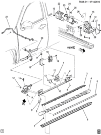 23459416-Bracket, auxiliary step plate center (incl. 16)